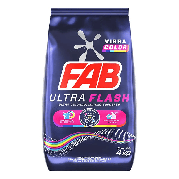 Detergente Fab 4000 gr Ultra Flash