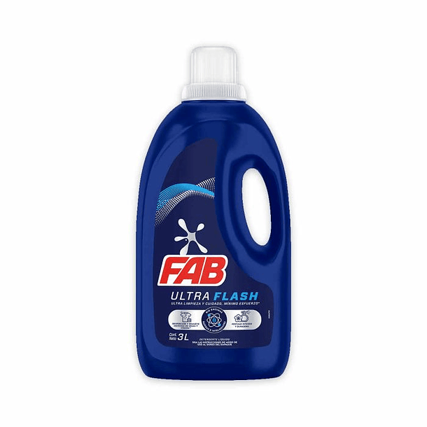 Detergente Liquido Fab 3000 ml Ultra Flash
