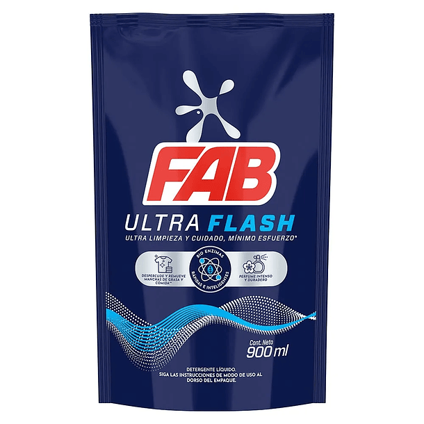 Detergente Fab 900 ml Ultra Flash