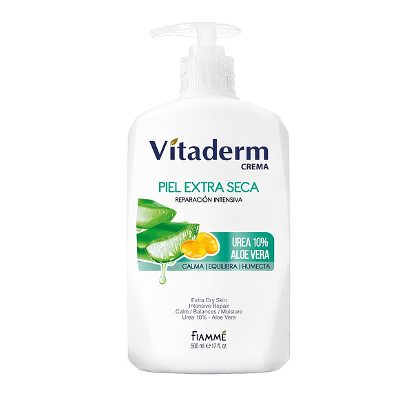 Crema Vitaderm 500 ml Urea 10% Y Aloe vera