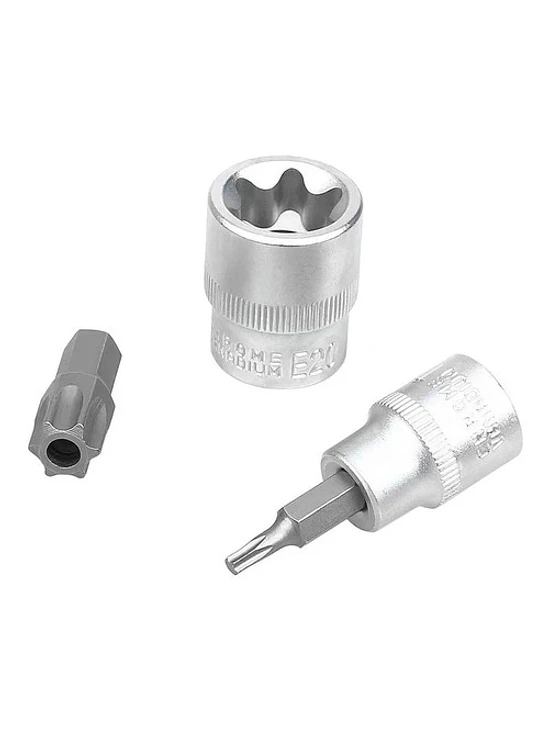 Juego De Dados Torx Tipo Estrella Macho Y Hembra 3/8  34pcs 3