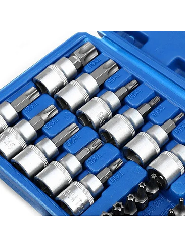Juego De Dados Torx Tipo Estrella Macho Y Hembra 3/8  34pcs 7