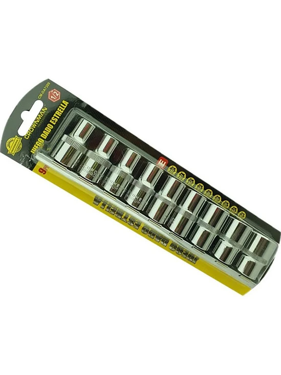 Set Kit Juego De Dados Torx Estrella Hembra 9 Piezas 1