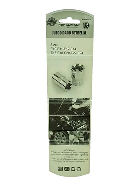 Set Kit Juego De Dados Torx Estrella Hembra 9 Piezas 2