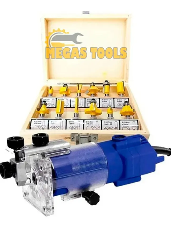 Fresadora Router Tupi 6.35mm 350 W + Set De 12 Fresas  1