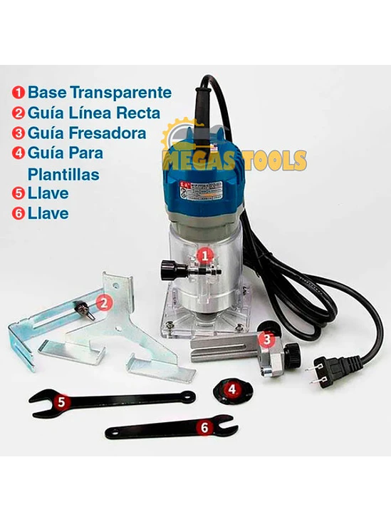 Fresadora Router Tupi 6.35mm 350 W + Set De 12 Fresas  4