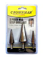 Set 3 Broca Conica Escalonada 4 A 32 Mm Paso A Paso - Miniatura 1
