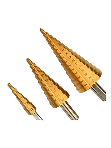 Set 3 Broca Conica Escalonada 4 A 32 Mm Paso A Paso 4