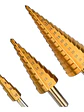 Set 3 Broca Conica Escalonada 4 A 32 Mm Paso A Paso - Miniatura 4