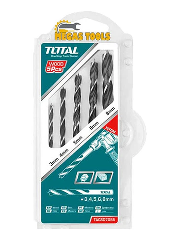 Set Juego Brocas Para Madera 5 Piezas Total Tacsd7055 1