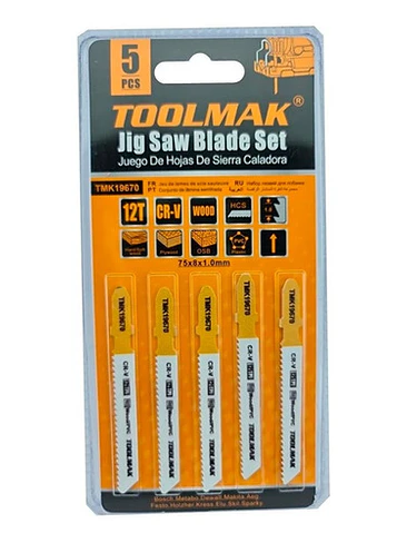 Set Juego De Hojas Para Sierra Caladora 5 Piezas 12t Toolmak 1