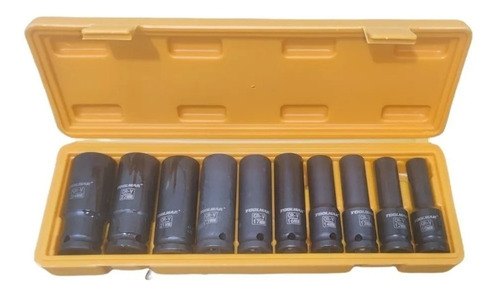 Juego Dados Largos de Impacto 10 Piezas 1/2" Total