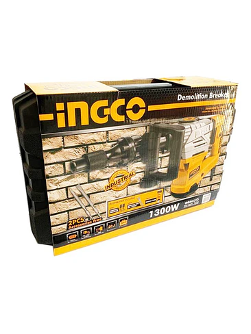 Martillo Demoledor 20j 1300w Ingco +accesorios 3
