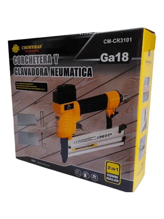 Corchetera Clavadora Neumática Profesional 10 - 50mm 2 En 1 2