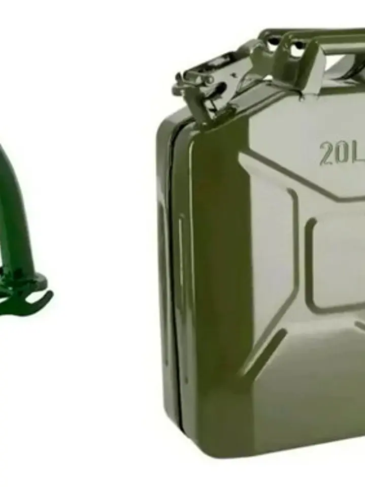 Bidon 20 Litros Metálico Bencina + Dispensador Hermético 1