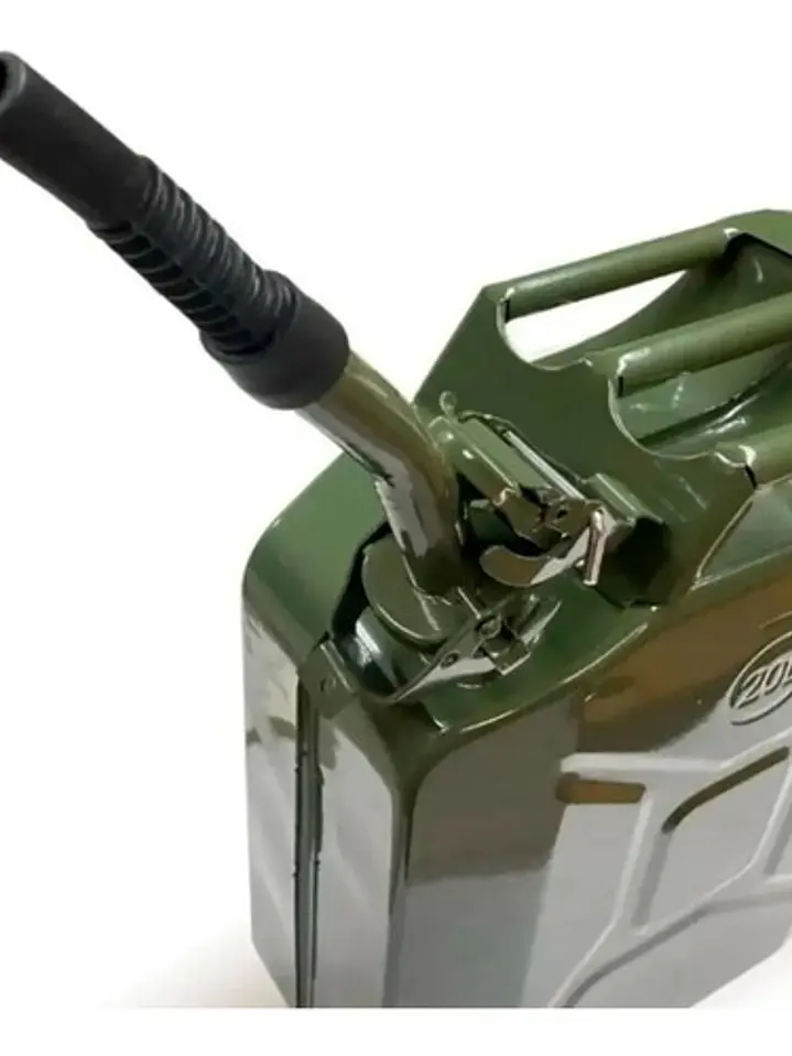 Bidon 20 Litros Metálico Bencina + Dispensador Hermético 2