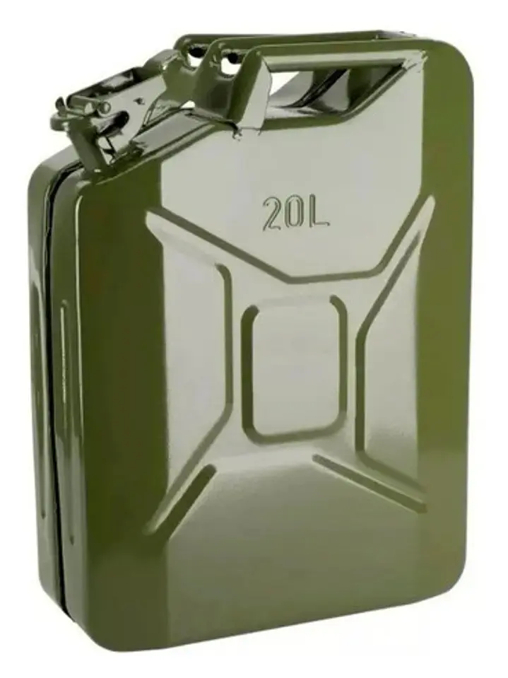 Bidon 20 Litros Metálico Bencina + Dispensador Hermético 3