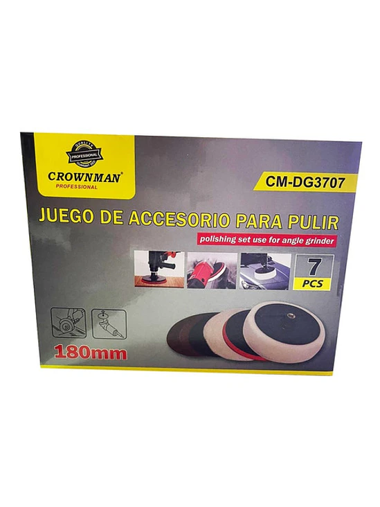 Juego De Accesorios Para Pulir 7 Piezas 180mm 2