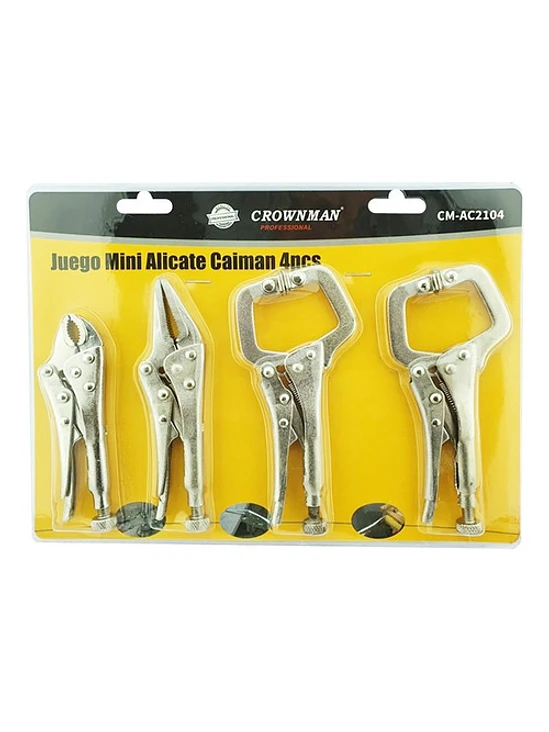 Set Kit Juego De Mini Alicate Caiman 4 Piezas Crownman 1