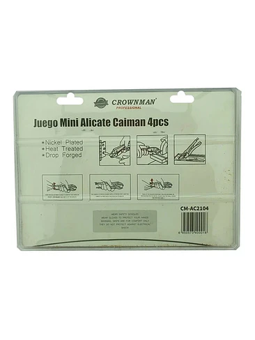 Set Kit Juego De Mini Alicate Caiman 4 Piezas Crownman 2