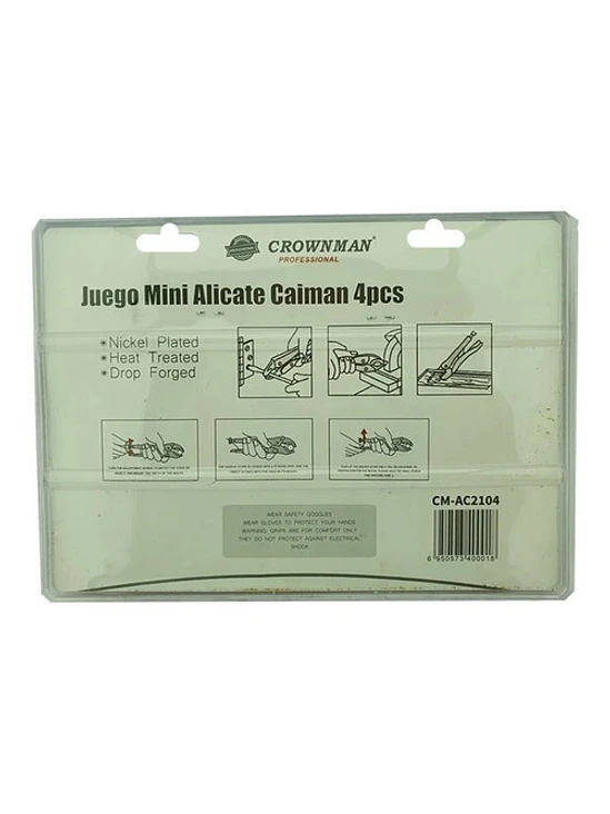 Set Kit Juego De Mini Alicate Caiman 4 Piezas Crownman 2
