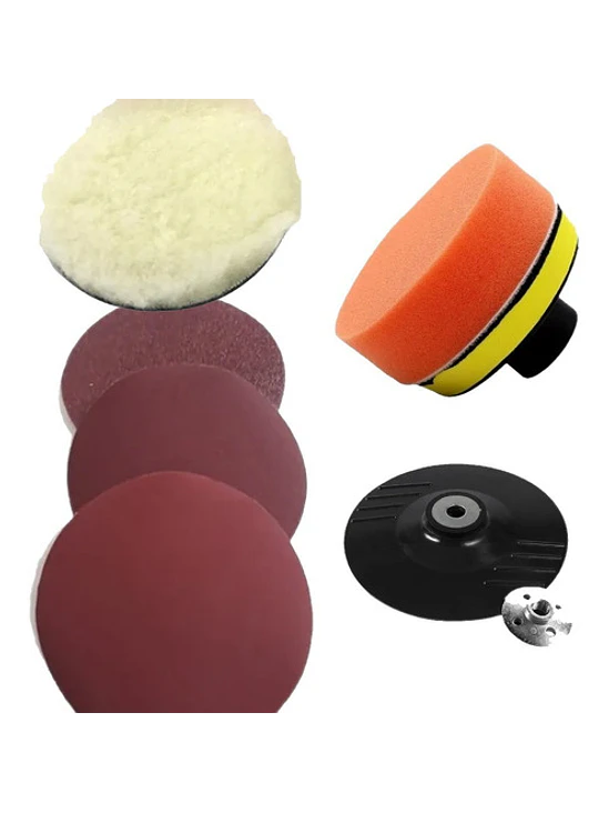 Set Juego Discos Accesorios Para Pulir 115mm 7pcs 1