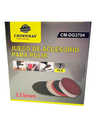 Set Juego Discos Accesorios Para Pulir 115mm 7pcs 2