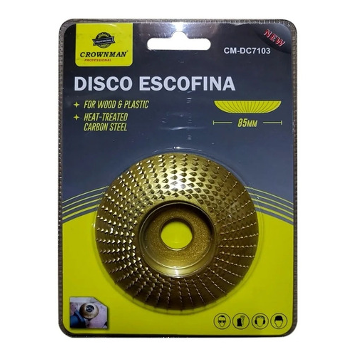KAMASA Disco Escofina Curvo Para Tallado Y Desbaste De Madera De 85mm