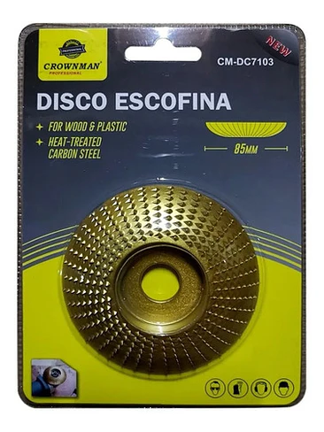 Disco Escofina Semi Circular 85mm Desbaste Madera Plástico 3