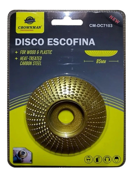 Disco Escofina Semi Circular 85mm Desbaste Madera Plástico 3