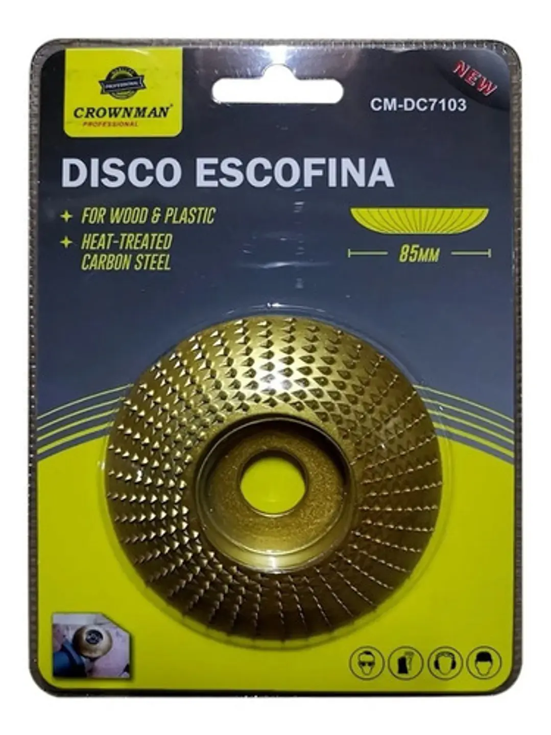 Disco Escofina Semi Circular 85mm Desbaste Madera Plástico 3