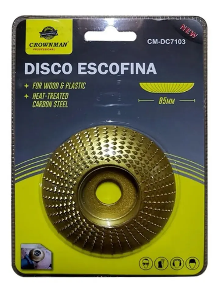 Disco Escofina Semi Circular 85mm Desbaste Madera Plástico 3