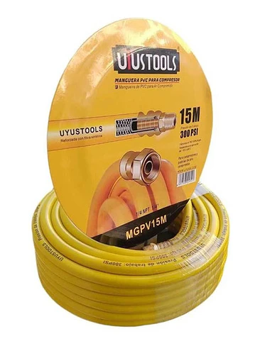 Manguera 15 Metros Para Compresor/aire Reforzada Pvc 300psi 1