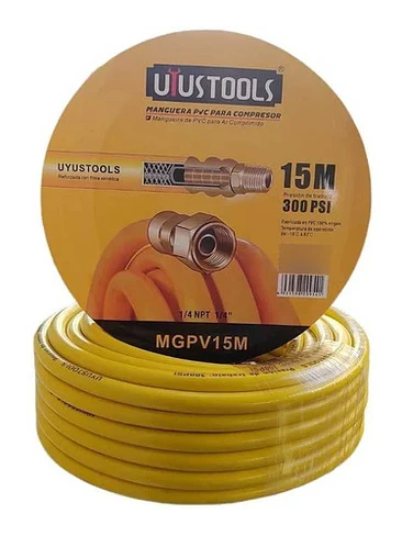 Manguera 15 Metros Para Compresor/aire Reforzada Pvc 300psi 4