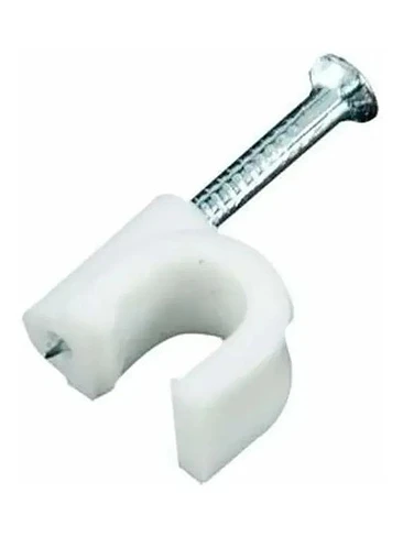 Grapa Grampa Rg6 Cable 10mm Blanco 100 Unidades Toolmak 2