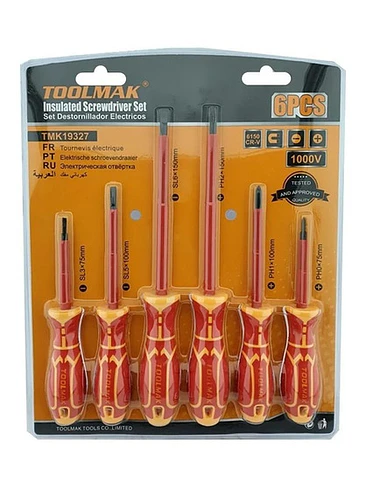 Set Kit Juego De Destornilladores Electricos 6 Pieza Toolmak 1
