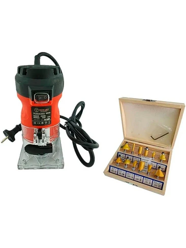Fresadora Tupi Router 6,35mm 650 W + Set De 12 Fresas 1