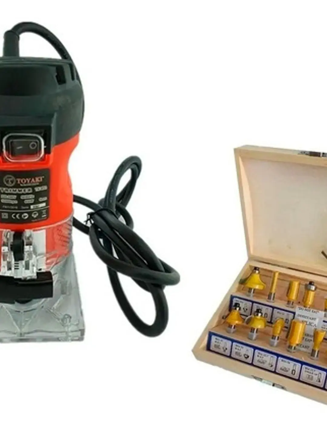 Fresadora Tupi Router 6,35mm 650 W + Set De 12 Fresas 1