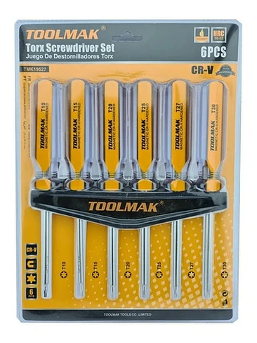 Kit Juego De Destornilladores Torx Estrella 6 Piezas Toolmak 1