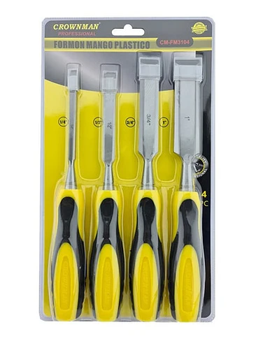 Juego Formones De Golpe Madera 4 Piezas Crownman Cm-fm3104 1