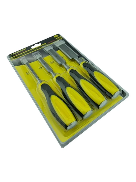 Juego Formones De Golpe Madera 4 Piezas Crownman Cm-fm3104 2