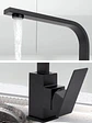 Llave Monomando Lavaplatos Acero Inoxidable Negro Mate - Miniatura 2