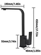 Llave Monomando Lavaplatos Acero Inoxidable Negro Mate - Miniatura 5
