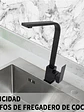 Llave Monomando Lavaplatos Acero Inoxidable Negro Mate - Miniatura 8