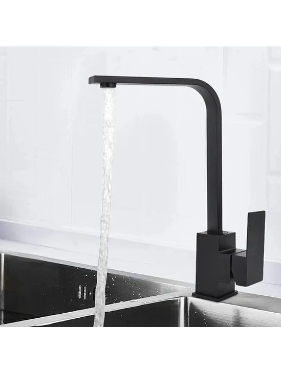 Llave Monomando Lavaplatos Acero Inoxidable Negro Mate 9