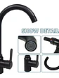 Llave Monomando Lavaplatos Acero Inoxidable Negro Mate - Miniatura 2