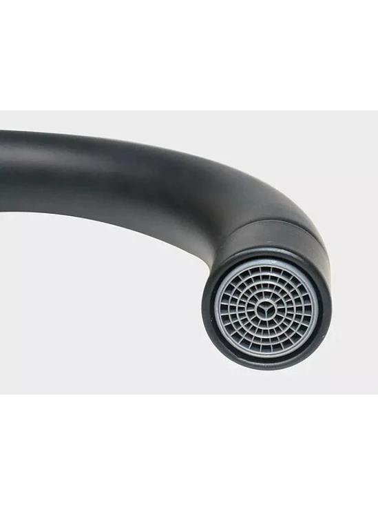 Llave Monomando Lavaplatos Acero Inoxidable Negro Mate 4