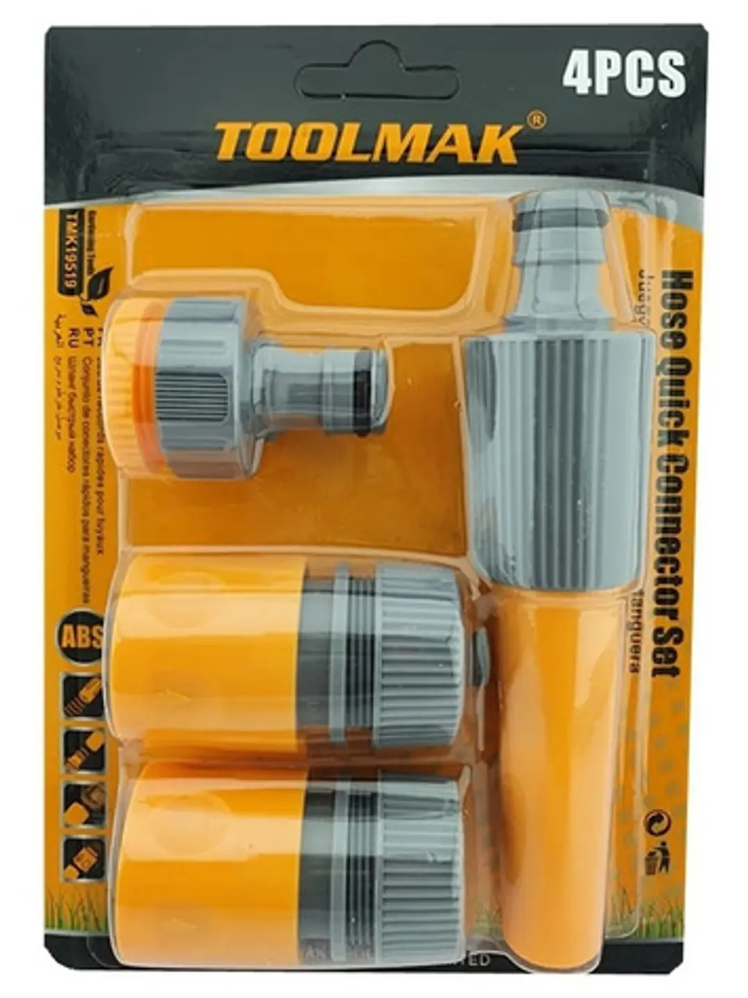 Kit Set Jgo Conector Rápido Manguera De Jardín 4 Piezas Tmk 1