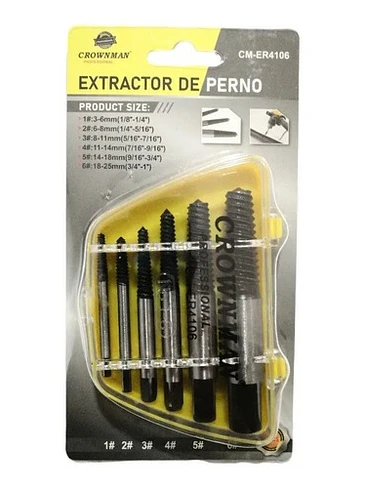 Extractor De Tornillos Saca Pernos Cortados 6pcs Resistentes 2