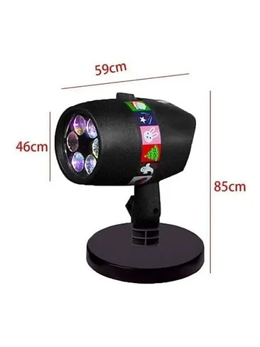 Foco Proyector Luz Led Luces Movimiento Rotación Navidad 2